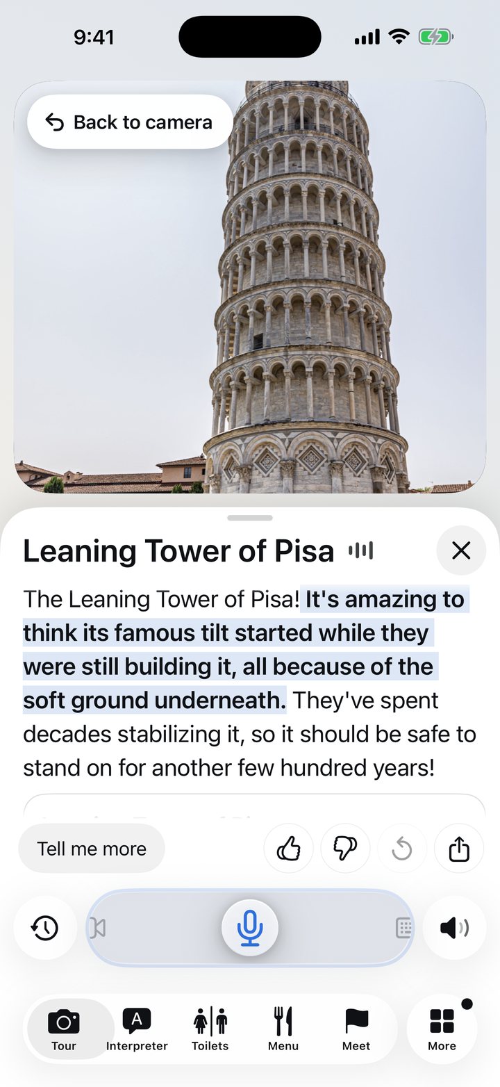 A spoken tour of the Leaning Tower of Pisa